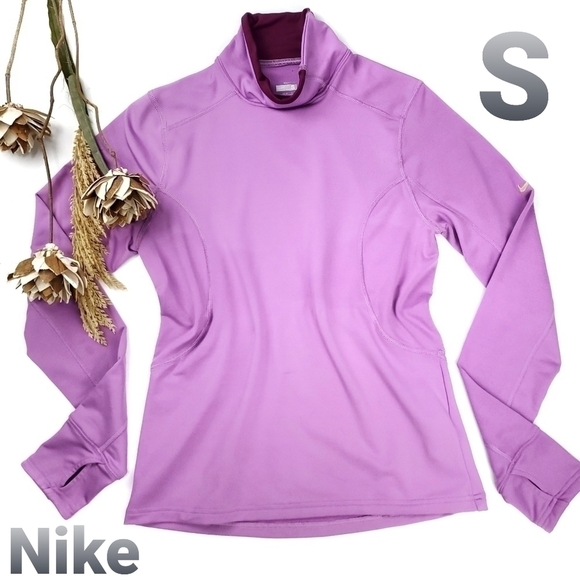 Nike Tops - Nike Lavender Mock Turtle Pullover Running Shirt S